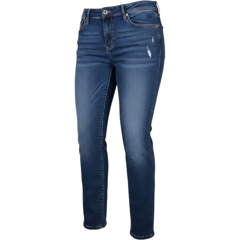 Torrid Jeans Women 14 Blue Premium Skinny Distressed Dark Wash Denim Stretch